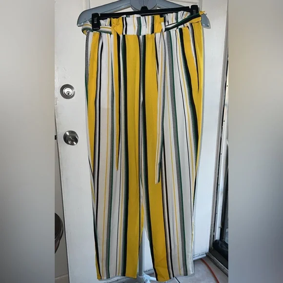 Yellow Striped Pants - Picture 2 of 9